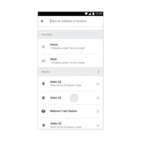 Add a favorite location